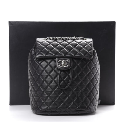 Chanel Lambskin Quilted Small Urban Spirit Backpack Black 10 of 10