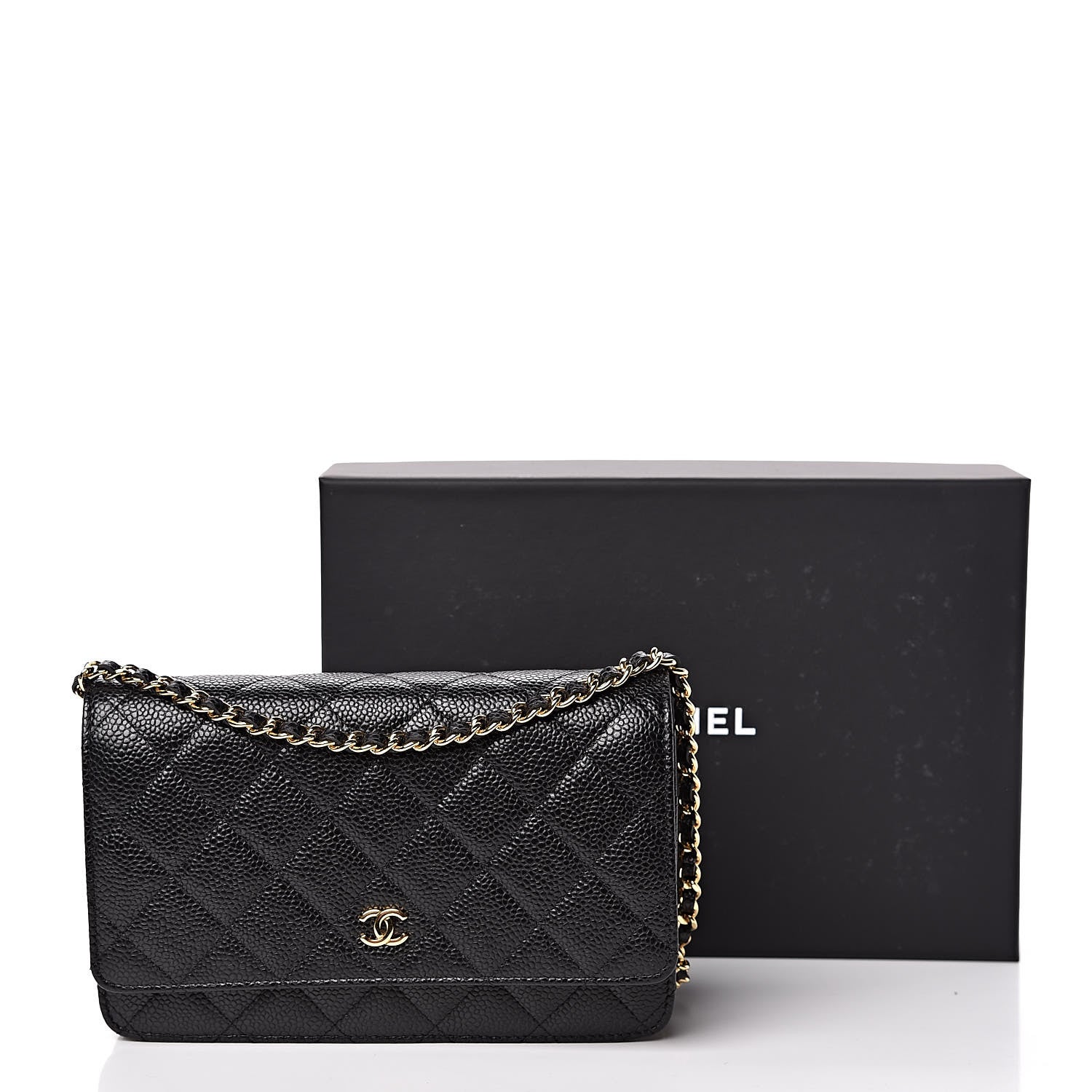Chanel Caviar Quilted Wallet On Chain WOC Black 12 of 12