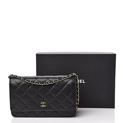 Chanel Caviar Quilted Wallet On Chain WOC Black 12 of 12