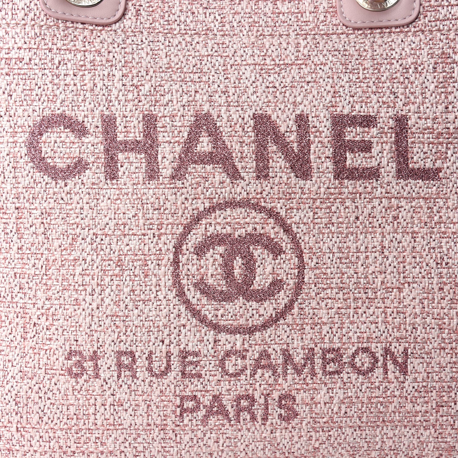 Chanel Lurex Boucle Deauville Medium Tote Pink 10 of 10