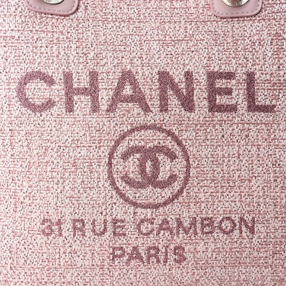 Chanel Lurex Boucle Deauville Medium Tote Pink 10 of 10