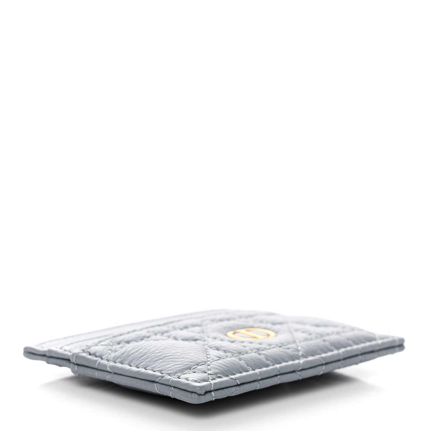Christian Dior Supple Calfskin Cannage Caro Five-Slot Card Holder Cloud Blue 4 of 8