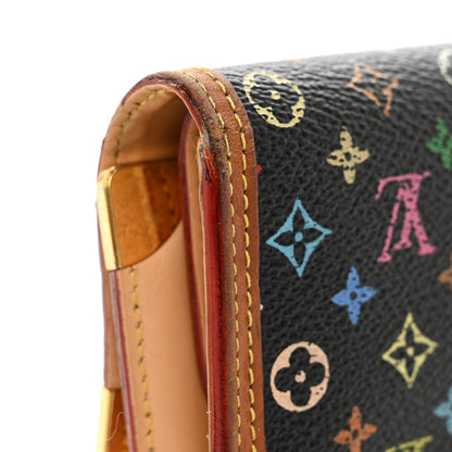 Louis Vuitton Monogram Multicolor Porte Tresor International Wallet Black 10 of 12