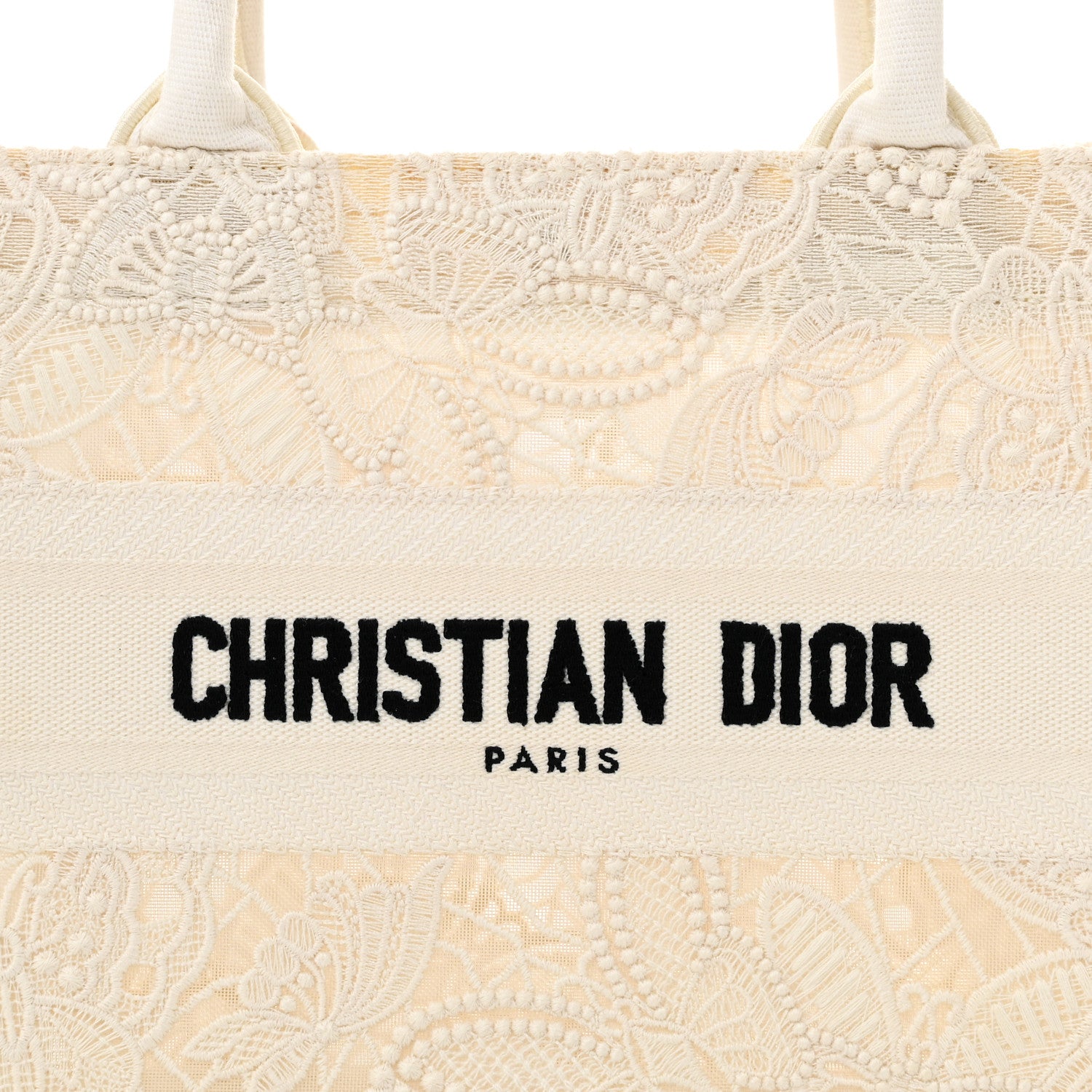 Christian Dior Embroidered 3D Macrame D-Lace Butterfly Small Book Tote White 8 of 10
