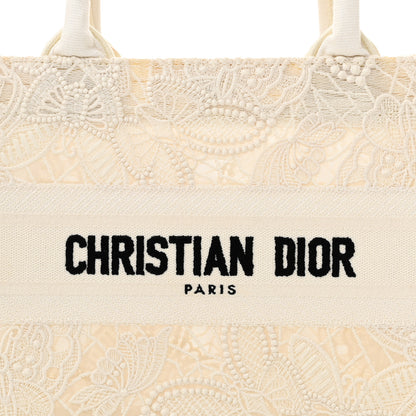 Christian Dior Embroidered 3D Macrame D-Lace Butterfly Small Book Tote White 8 of 10