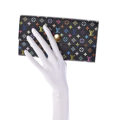 Louis Vuitton Monogram Multicolor Sarah Wallet Black Grenade 2 of 7