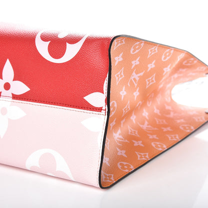 Louis Vuitton Monogram Giant Onthego GM Rouge Rose 9 of 10