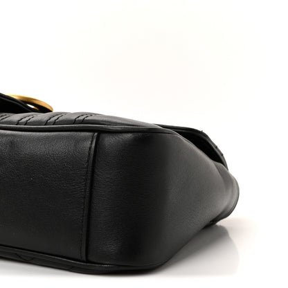 Gucci Calfskin Matelasse Small GG Marmont Shoulder Bag Black 10 of 10
