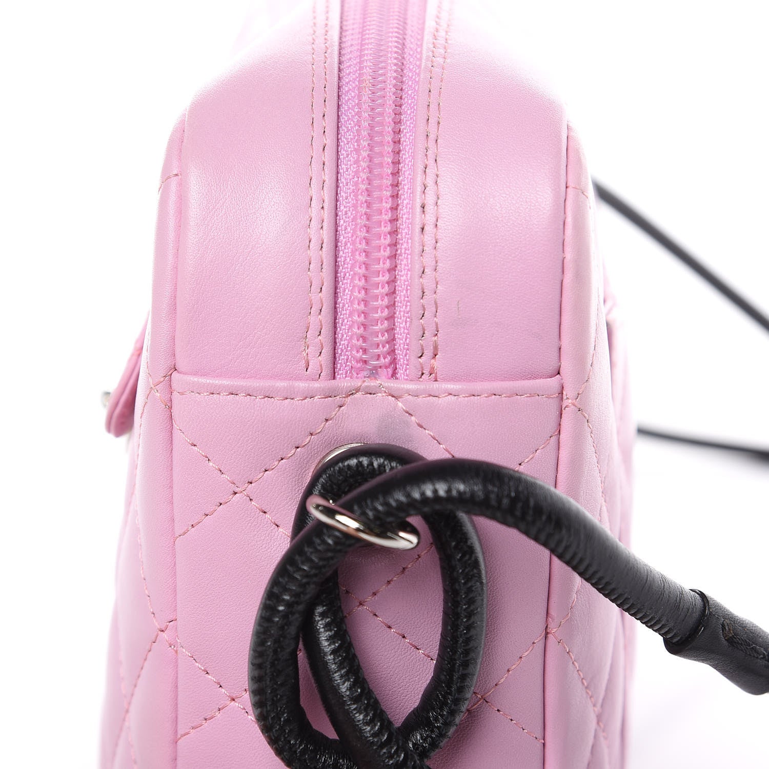 Chanel Calfskin Quilted Cambon Camera Bag Pink Black 11 of 13