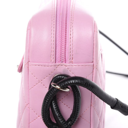 Chanel Calfskin Quilted Cambon Camera Bag Pink Black 11 of 13