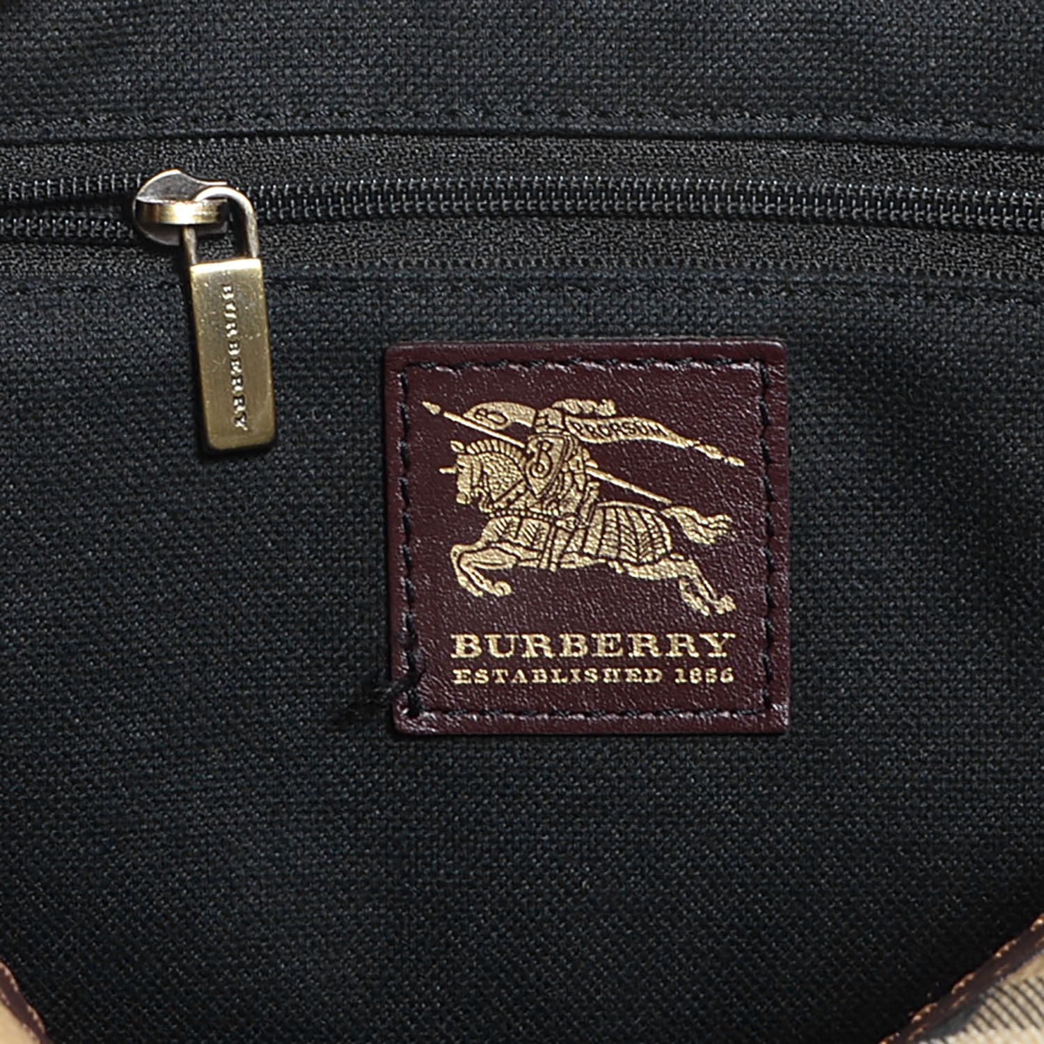 Burberry Haymarket Check Satchel Chocolate 6 of 9