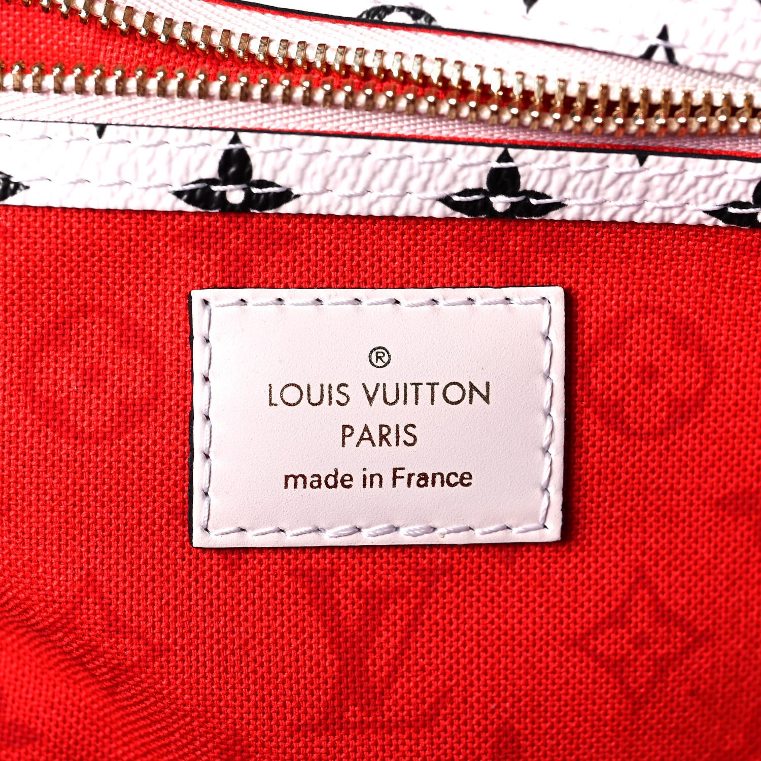 Louis Vuitton Monogram Giant Crafty Keepall Bandouliere 45 Rouge Rose Creme 8 of 14
