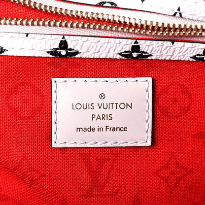 Louis Vuitton Monogram Giant Crafty Keepall Bandouliere 45 Rouge Rose Creme 8 of 14