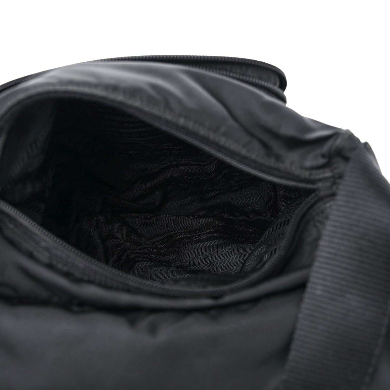 Prada Tessuto Nylon Saffiano Small Vela Messenger Black 5 of 16