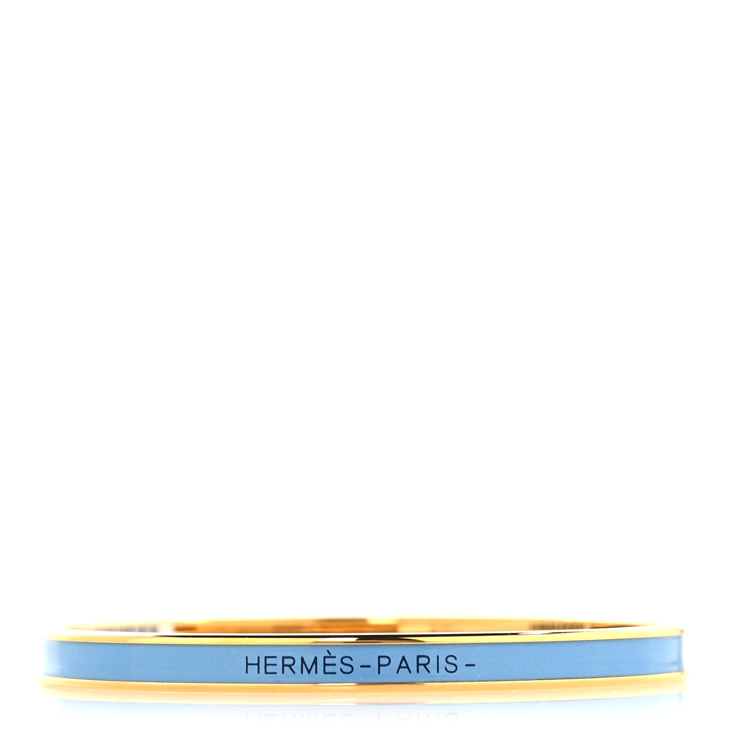 Enamel Printed Extra Narrow Uni Bracelet 62 Bleu Orage