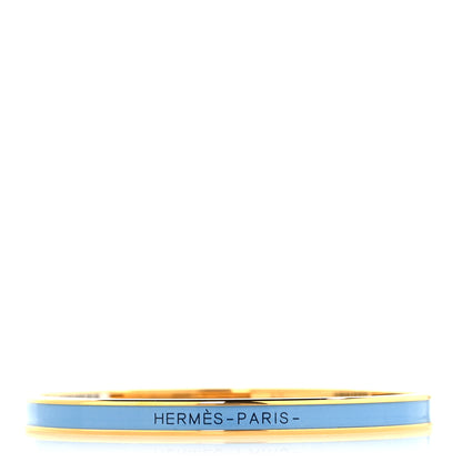Hermes Enamel Printed Extra Narrow Uni Bracelet 62 Bleu Orage 1 of 5