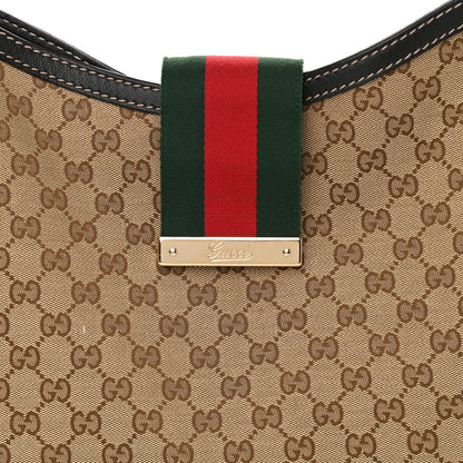 Gucci Monogram Large New Ladies Web Hobo Dark Brown 8 of 12