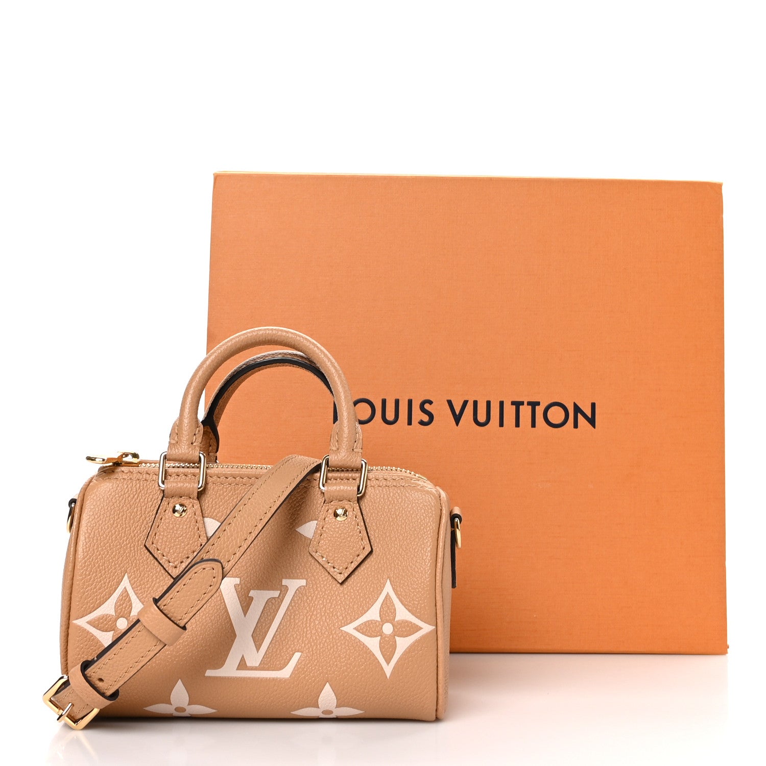 Louis Vuitton Empreinte Monogram Giant Nano Speedy Arizona Creme 10 of 10