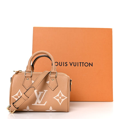 Louis Vuitton Empreinte Monogram Giant Nano Speedy Arizona Creme 10 of 10