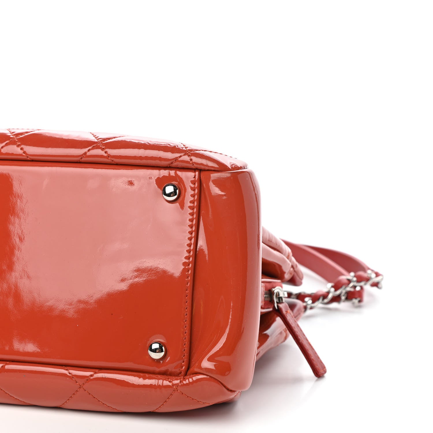 Chanel Patent Quilted Timeless CC Soft Tote Red 9 of 11