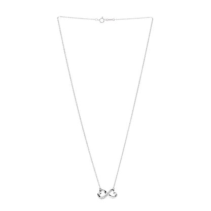 Tiffany 18K White Gold Diamond Paloma Picasso Double Loving Heart Necklace 3 of 6
