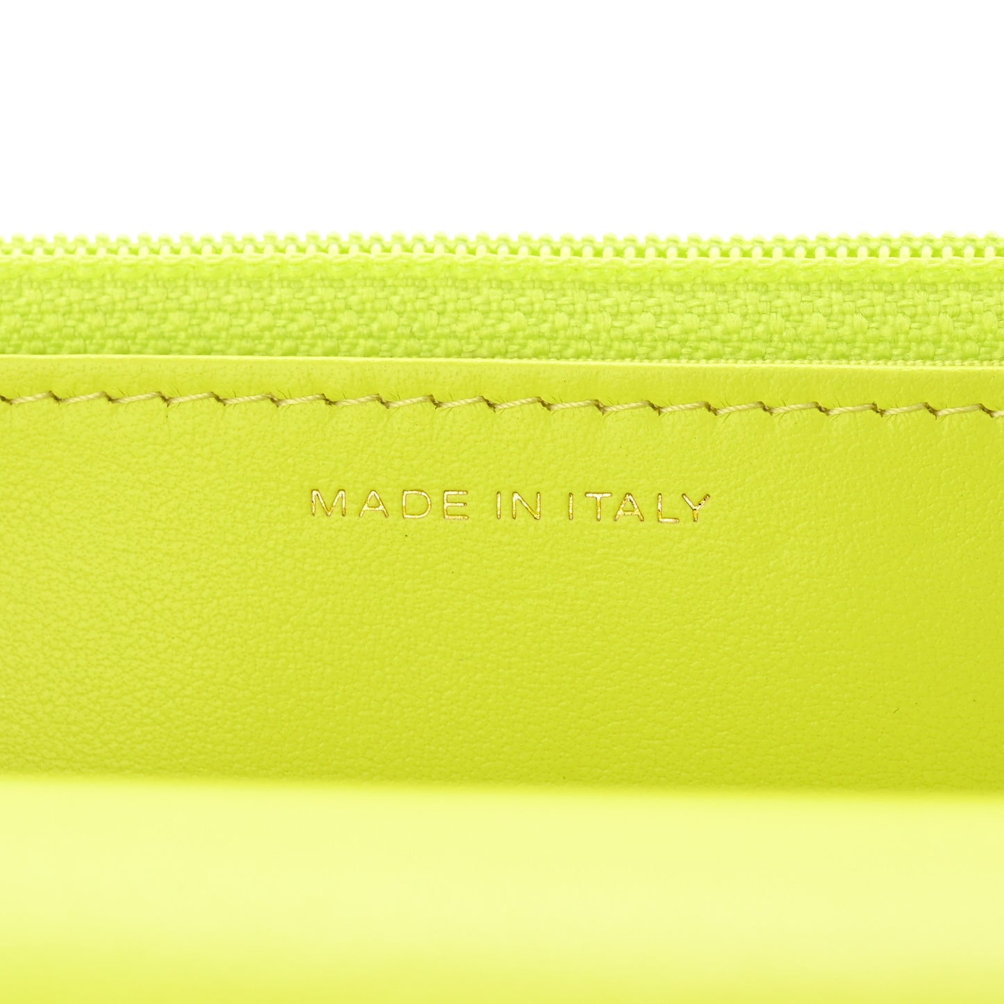 Shiny Lambskin Quilted Chanel 19 Wallet On Chain WOC Neon Yellow