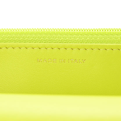 Chanel Shiny Lambskin Quilted Chanel 19 Wallet On Chain WOC Neon Yellow 7 of 13