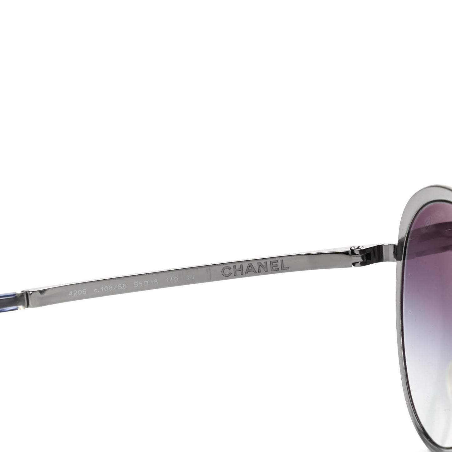 Round Spring Sunglasses 4206 Black Silver
