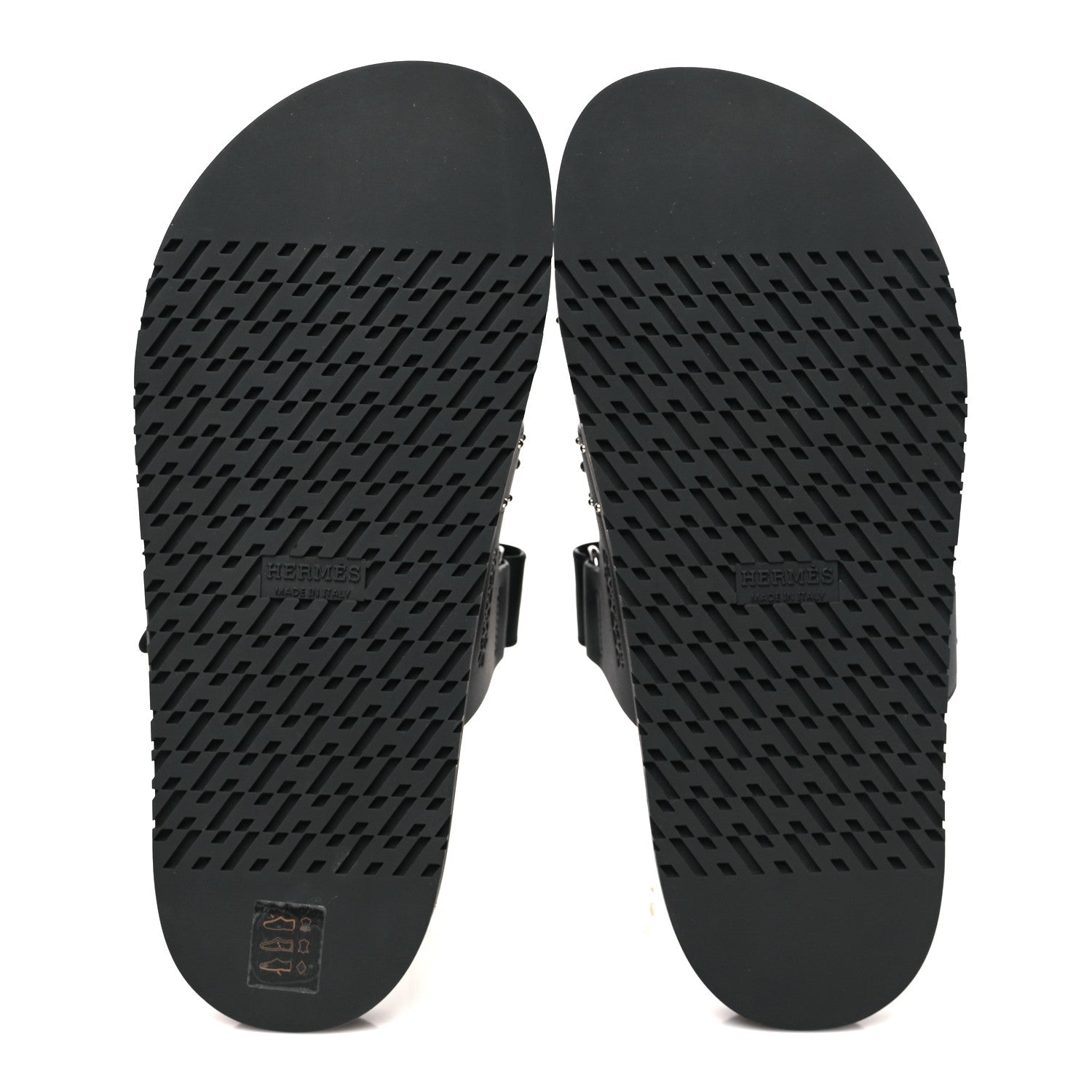 Hermes Calfskin Medor Studded Womens Chypre Sandals 38 Black 6 of 10