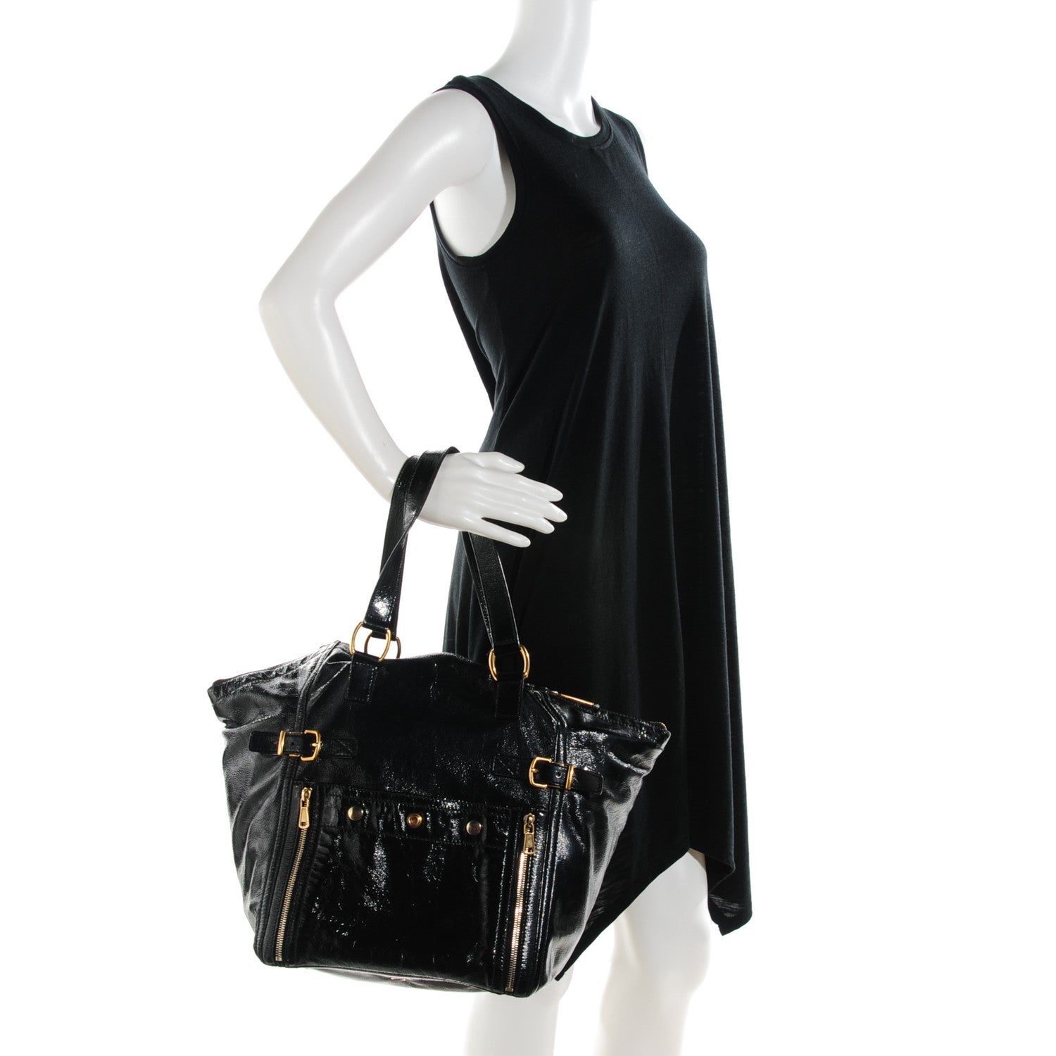 Saint Laurent Patent Medium Downtown Black 2 of 15