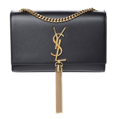 Saint Laurent Calfskin Small Classic Monogram Kate Tassel Satchel Black 1 of 9