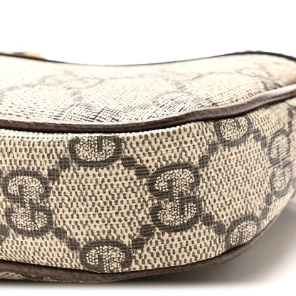 Gucci GG Supreme Monogram Textured Dollar Calfskin Mini Ophidia Chain Bag Beige Ebony 10 of 10