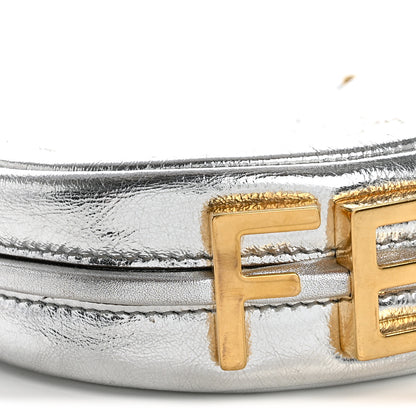 Fendi Rock Millenium Nano Fendigraphy Hobo Charm Argento 9 of 10