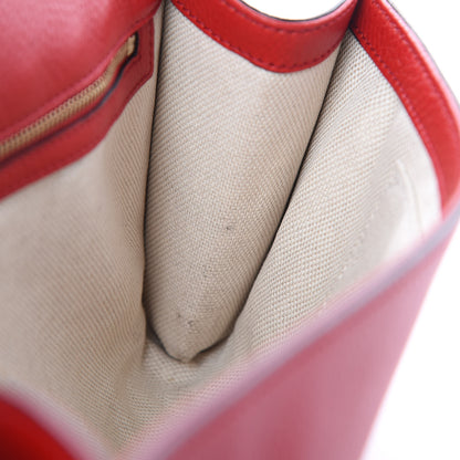 Gucci Pebbled Calfskin Medium Soho Clutch Red 12 of 13