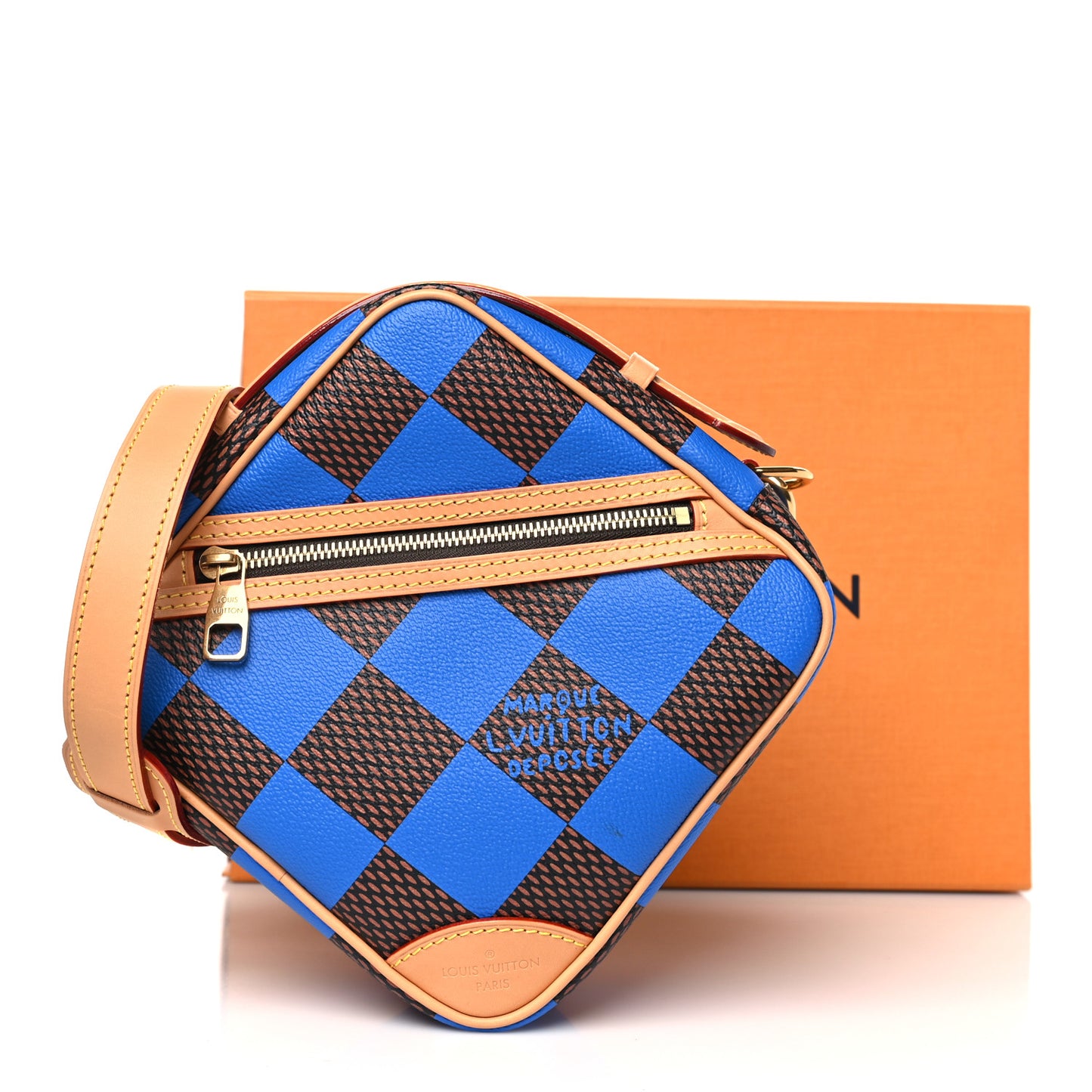 Damier Pop Chess Messenger Blue