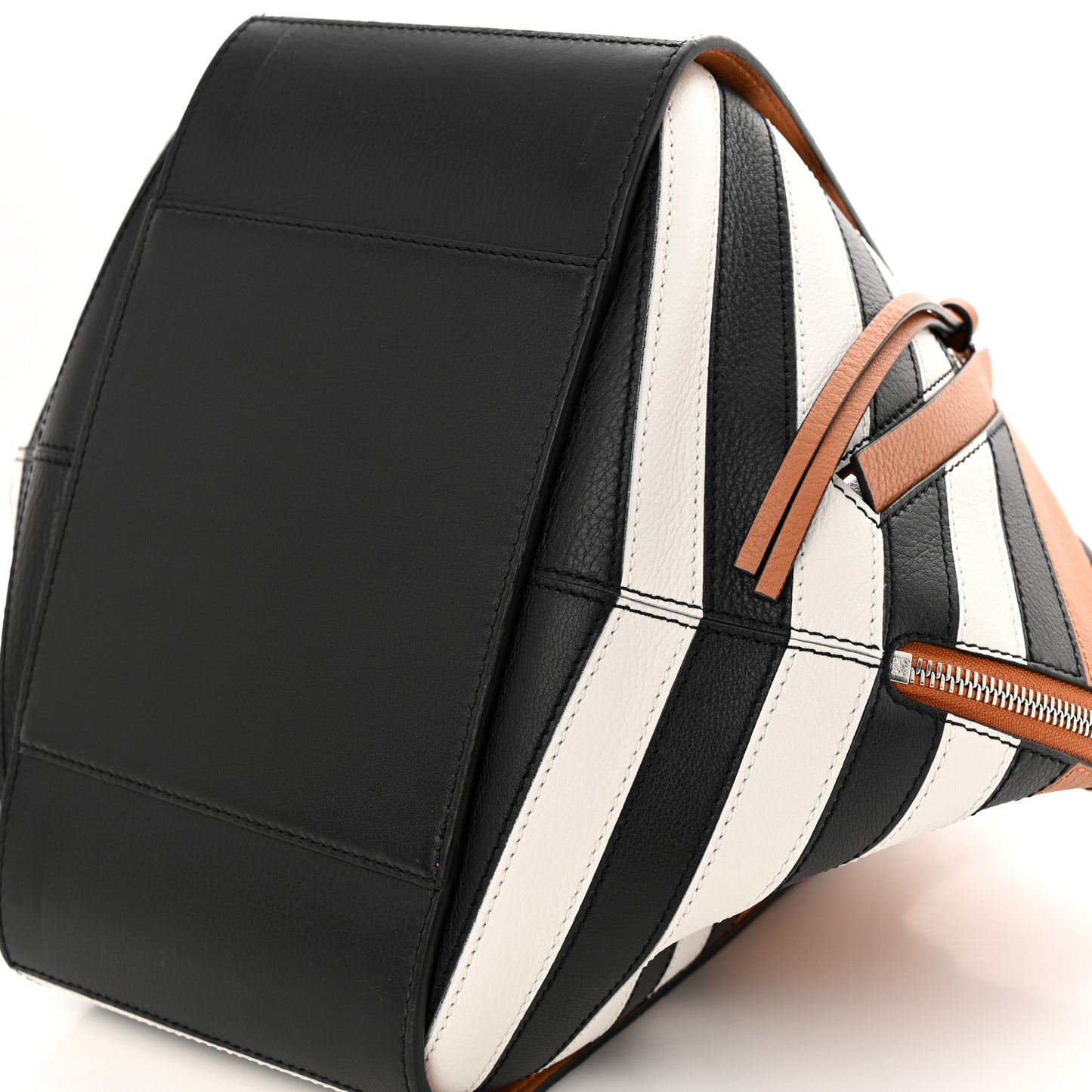Calfskin Marine Stripe Small Hammock Shoulder Bag Tan