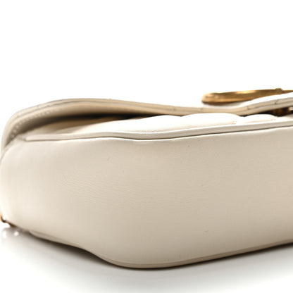 Gucci Calfskin Matelasse Super Mini GG Marmont Shoulder Bag White 9 of 11