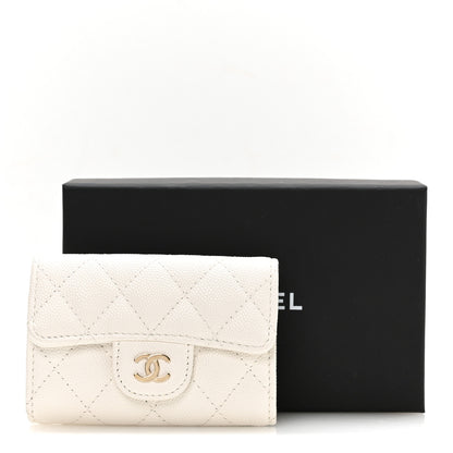 Chanel Caviar Quilted Classic 4 Key Holder Wallet White 9 of 9