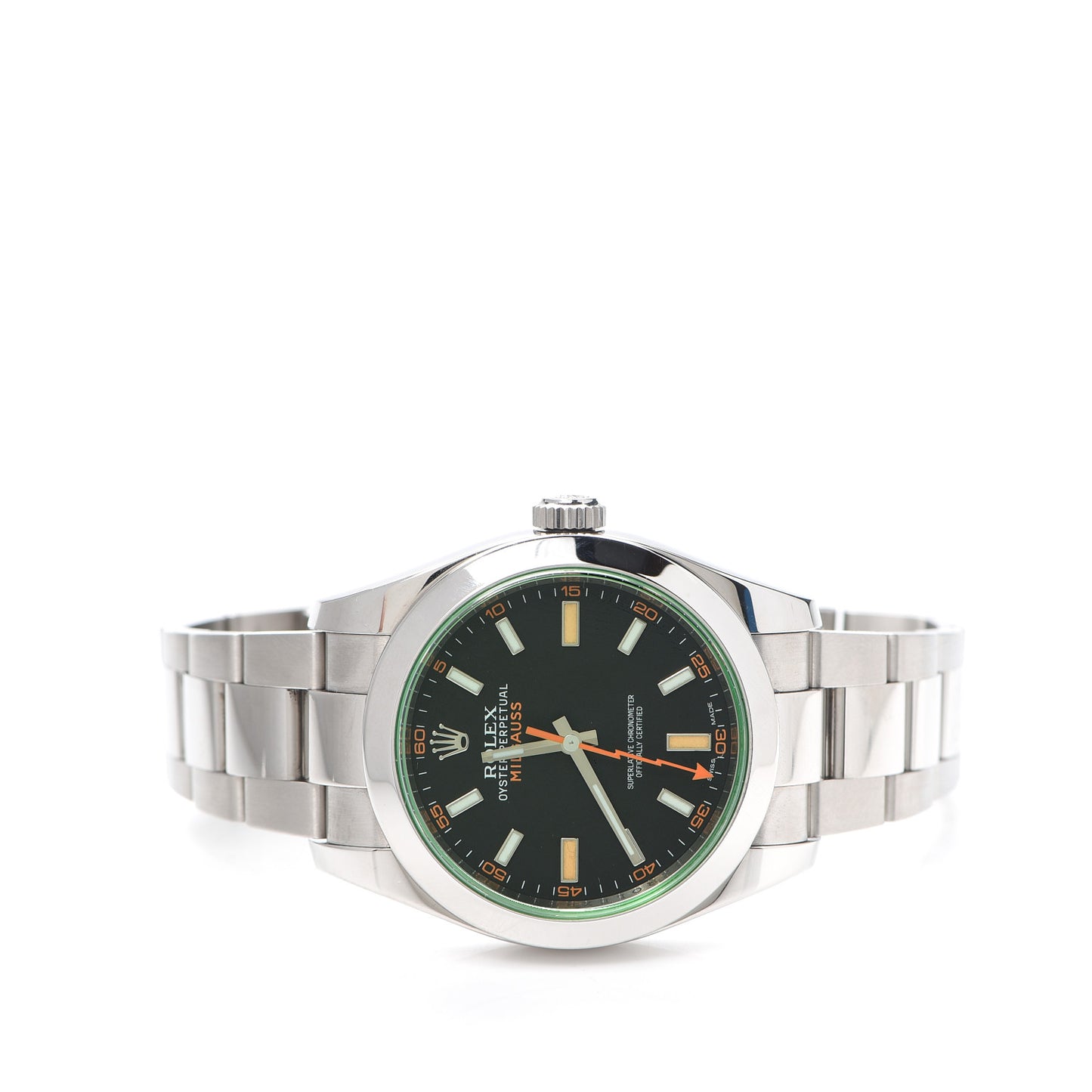 Stainless Steel 40mm Oyster Perpetual Milgauss Watch Black Dial 116400GV
