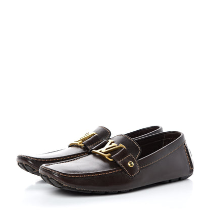 Louis Vuitton Calfskin Monte Carlo Moccasin Loafers 7 Cacao Brown 3 of 12