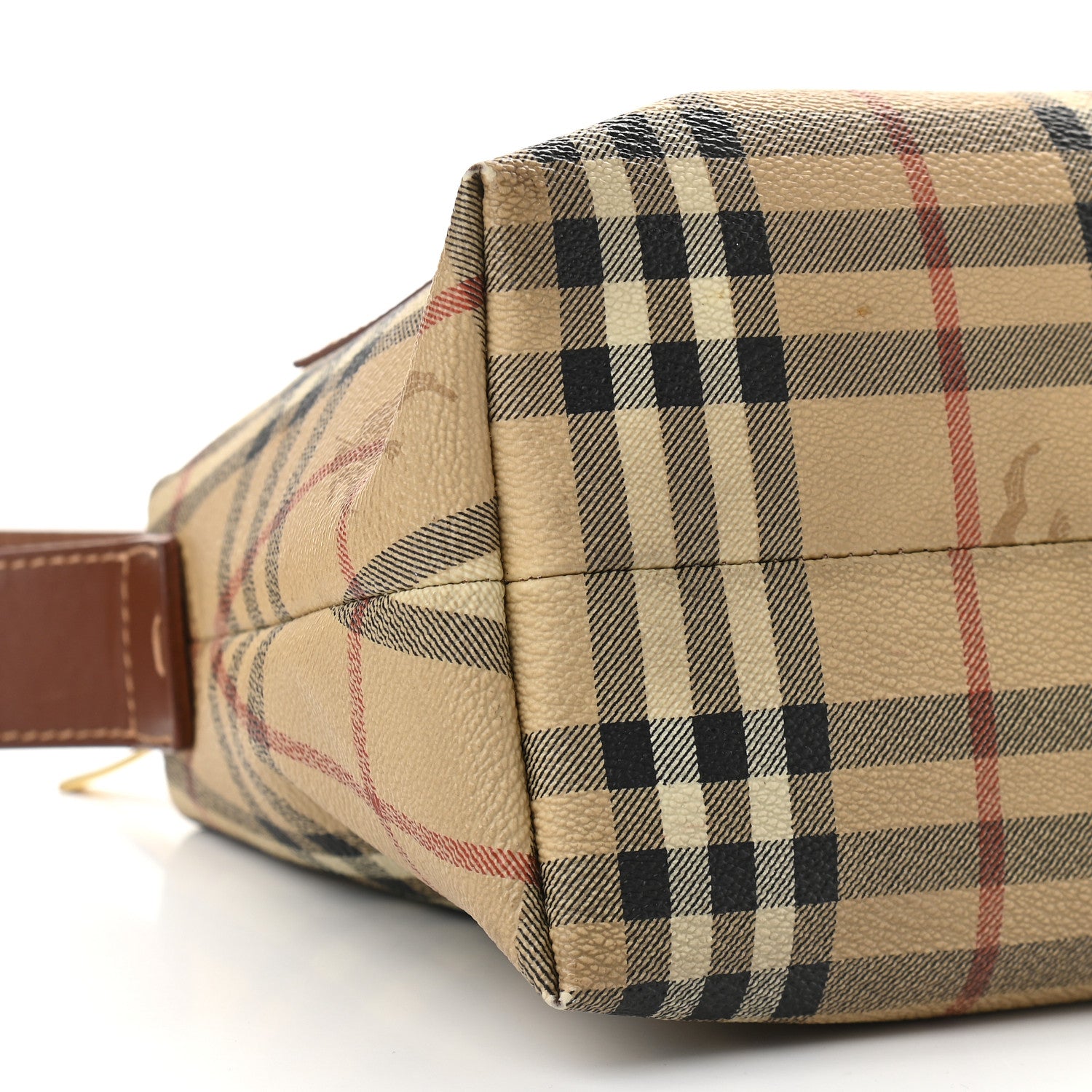 Burberry Haymarket Check Shoulder Bag Brown 7 of 11