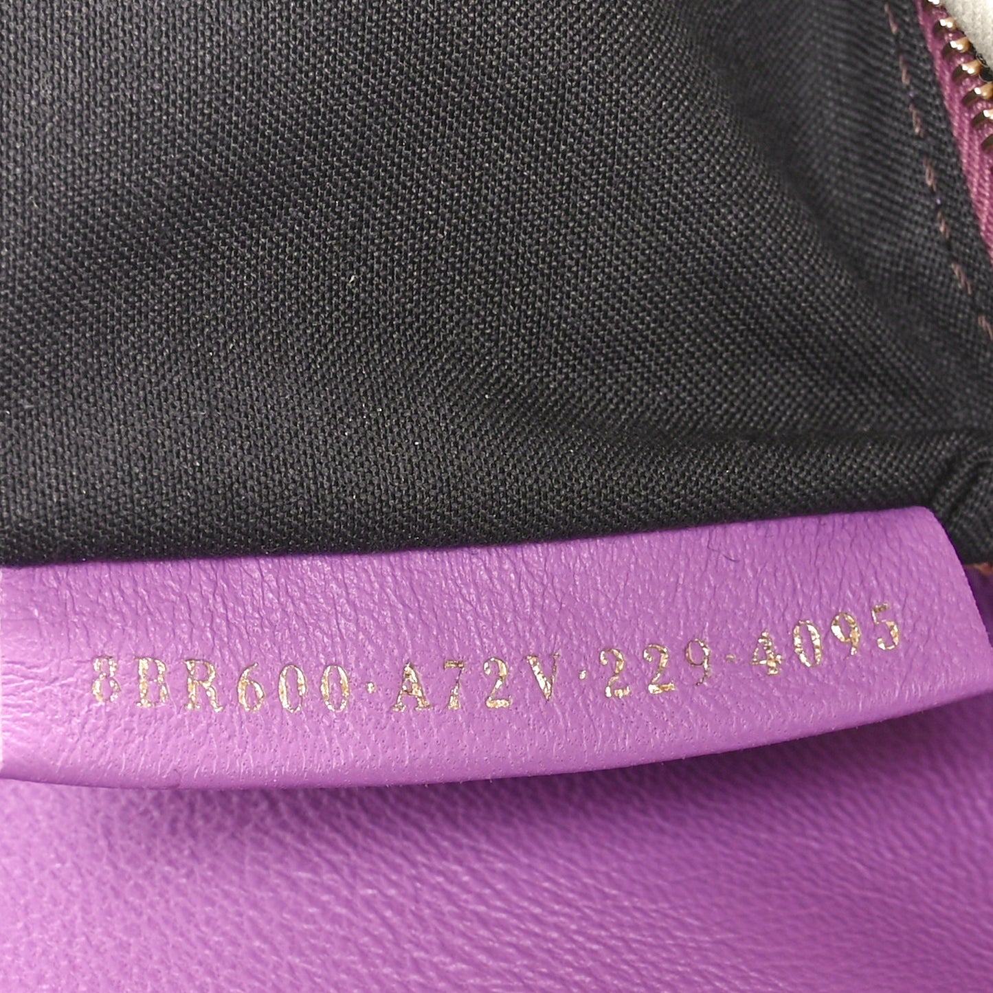 Nappa FF 1974 Embossed Baguette Agapanto