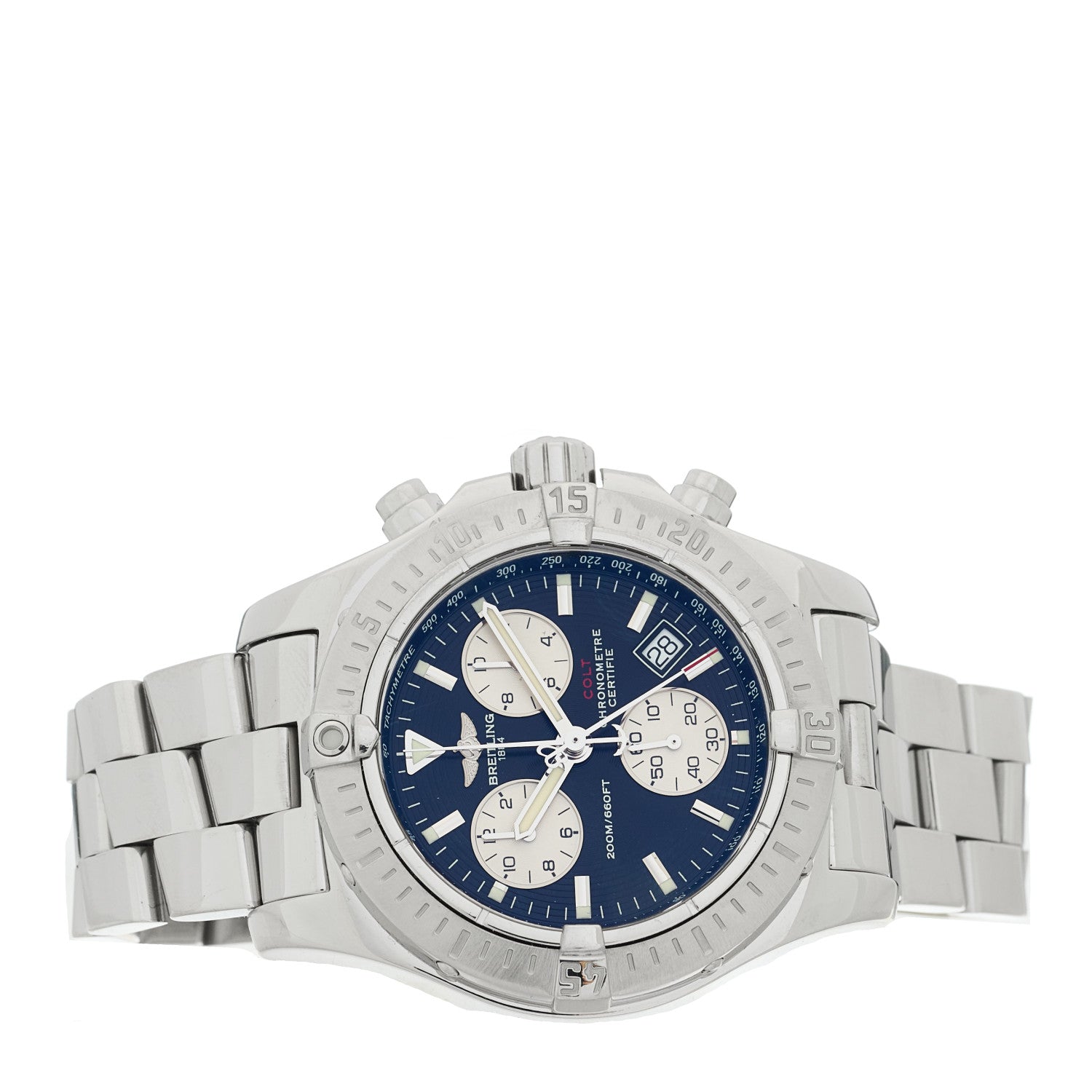 Breitling Stainless Steel 41mm Colt Chronograph Quartz Watch Blue A73380 2 of 4