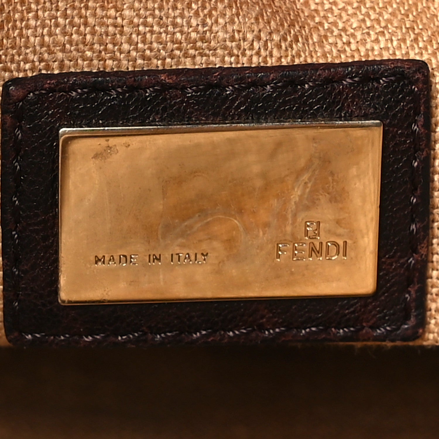 Fendi Zucca Nappa Nuvolata Vitello Tortuga Spy Tobacco Moro 6 of 9