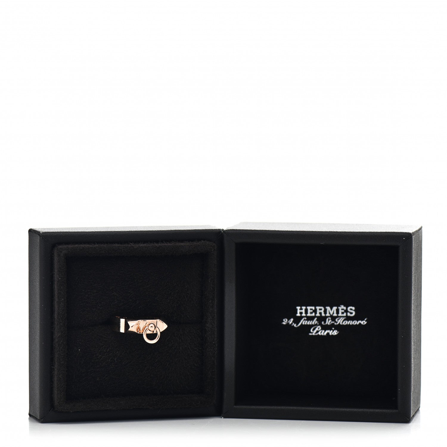 Hermes 18K Rose Gold PM Collier De Chien Ring 51 5.75 5 of 5