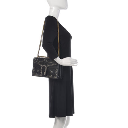 Gucci Calfskin Studded Small Dionysus Shoulder Bag Black 2 of 9