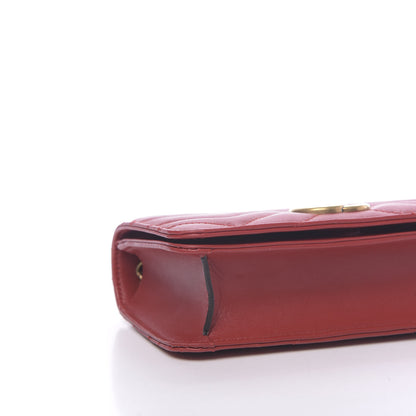 Gucci Calfskin Matelasse GG Marmont Mini Bag Hibiscus Red 7 of 10