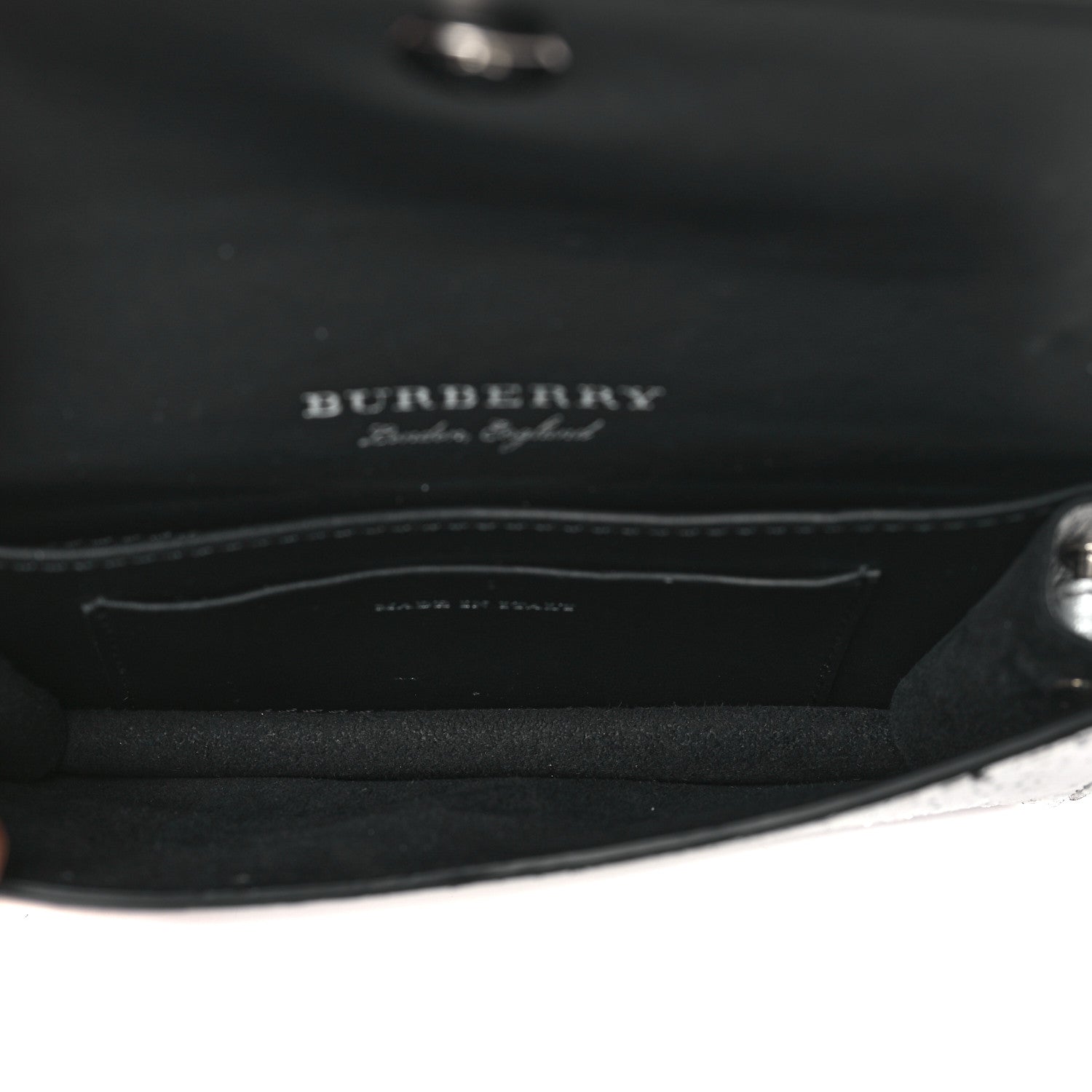 Burberry Metallic Snakeskin House Check Sequin Mini Madison Buckle Bag Silver 5 of 13