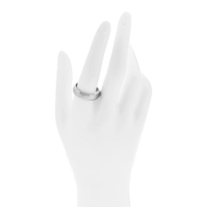 Tiffany 18K White Gold 6mm Mens Hammered Ring 62 10 2 of 6