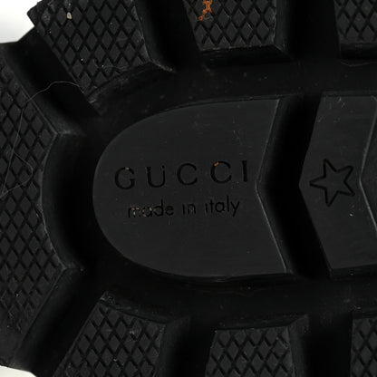 Gucci Covered Wool GG Monogram Womens Lace Up Combat Ankle Boots 38 Beige Ebony Black 21 of 36